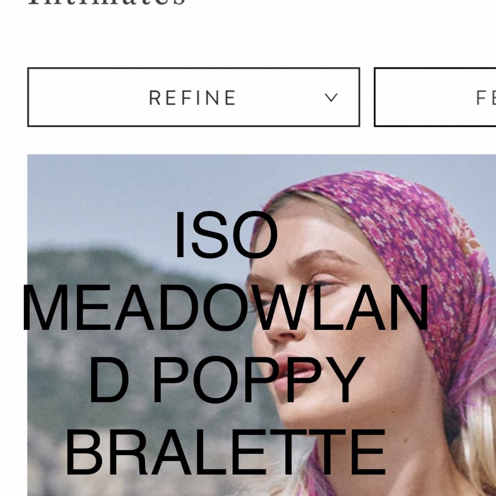 ISO Spell meadowland bralette in poppy New
